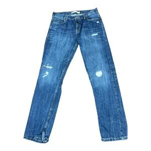 Levi's 502 Regular Taper Jeans Distressed Destroyed  Grunge Denim 30 x 30